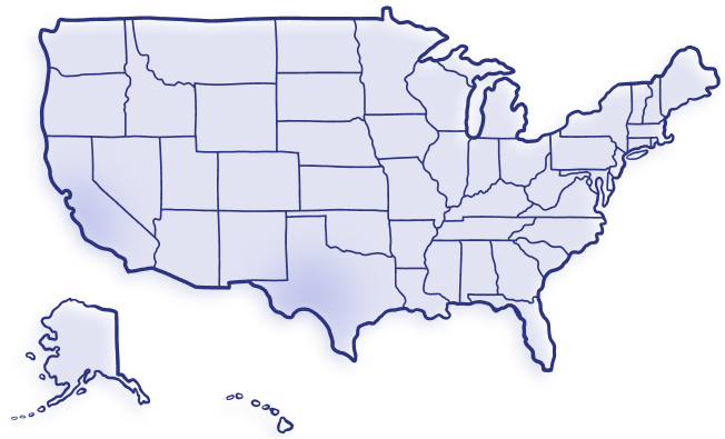 U.S. map highlighting Jet Delivery's nationwide delivery network for seamless shipping solutions